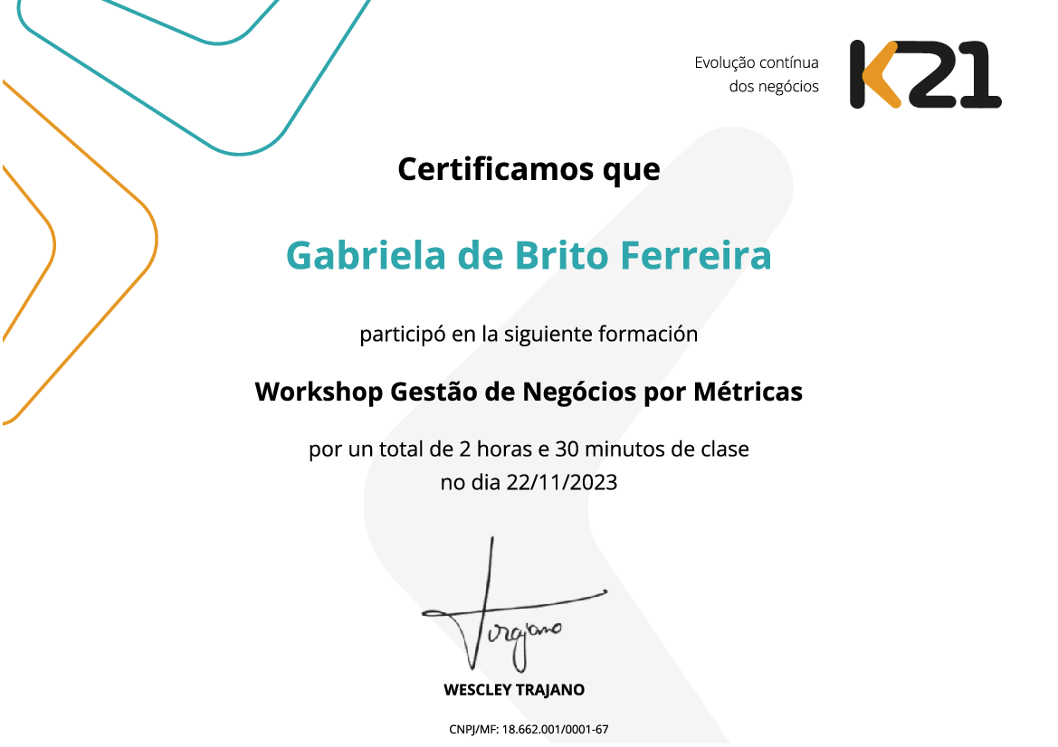 Certificado K21